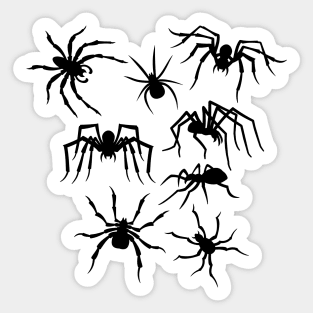 Spider Silhouettes Pattern Sticker